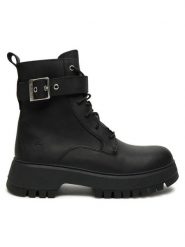 Timberland Trzewiki Mid Lace Boot TB0A6FBWW021 Czarny. Czarne botki Timberland, bez wzorów, ze skóry, bez obcasa, na płaskiej podeszwie, bez zapięcia. Za 749.99 zł.