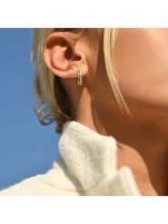 CARATELLI Złote kolczyki-kreole "Créole Maya" z diamentami rozmiar: onesize. Żółte kolczyki CARATELLI, z diamentem, złote. Za 1,522.99 zł.