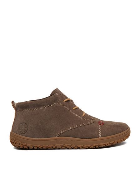 Rieker Trzewiki CEO-52323-45 Brązowy. Brązowe botki Rieker, bez wzorów, ze skóry, bez obcasa, na płaskiej podeszwie, bez zapięcia. Za 389.99 zł.