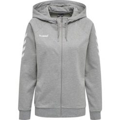 Kurtka z kapturem dla kobiet na zamek Hummel hmlGO cotton. Szare kurtki Hummel, xs, bez wzorów, z bawełny, sportowe, z kapturem. W wyprzedaży za 211.45 zł.