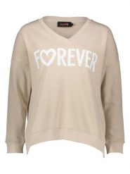 Miss goodlife Bluza "Forever" w kolorze beżowym rozmiar: S. Brązowe bluzy miss goodlife, s, bez wzorów, z bawełny, bez ramiączek, bez kaptura. Za 173.99 zł.