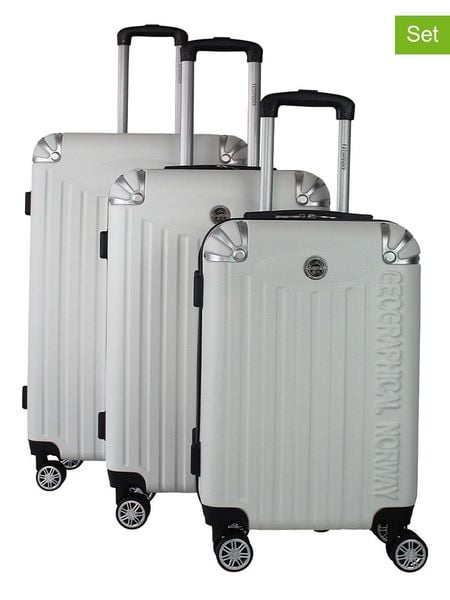 Geographical Norway 3-częściowy zestaw "Softless" w kolorze białym rozmiar: onesize. Białe walizki Geographical Norway. Za 347.99 zł.