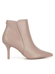 Nine West Botki WFA2784-1 Beżowy. Brązowe botki Nine West, bez wzorów, bez obcasa, na szpilce, bez zapięcia. Za 181.99 zł.