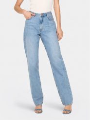 ONLY Jeansy Jaci 15296921 Niebieski Straight Fit. Niebieskie jeansy ONLY, bez wzorów, z bawełny. Za 109.99 zł.