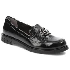 Czarne Półbuty Armodo Skórzane Eleganckie Buty. Czarne półbuty wsuwane Armodo, bez wzorów, z materiału, biznesowe, bez obcasa, na płaskiej podeszwie. Za 279.00 zł.