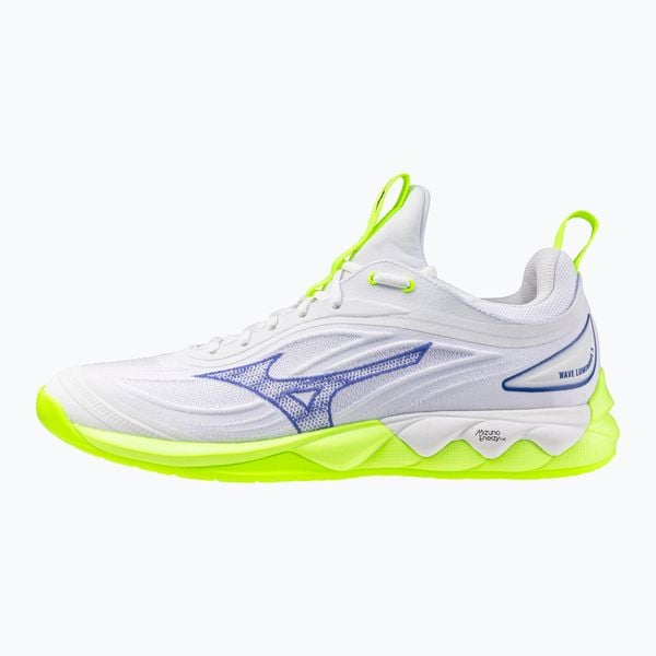 Buty do siatkówki Mizuno Wave Luminous 3. Białe buty treningowe Mizuno, bez wzorów, z gumy, bez zapięcia, na fitness i siłownię, mizuno wave. Za 429.99 zł.
