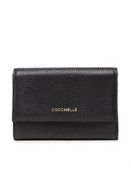 Coccinelle Duży Portfel Damski MW5 Metallic Soft E2 MW5 11 66 01 Czarny. Czarne portfele Coccinelle, bez wzorów, ze skóry. Za 449.99 zł.