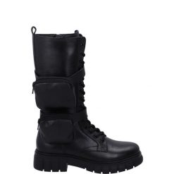 CZARNE WORKERY ABL2464 LEA BLAC. Czarne botki Venezia, bez wzorów, ze skóry, bez obcasa, bez zapięcia. Za 239.00 zł.