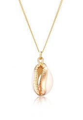 Elli Damska zawieszka muszle plaża Trend Bloger z muszlą Kauri w pozłacanym srebrze 925 Sterling Silver Naszyjniki 1 ct Damski. Szare naszyjniki Elli, z materiału, pozłacane. Za 279.64 zł.