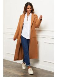 Le Comptoir du Manteau Płaszcz przejściowy w kolorze karmelowym rozmiar: 42. Brązowe płaszcze Le Comptoir du Manteau, bez wzorów, z tkaniny, klasyczne, bez kaptura. Za 114.17 zł.
