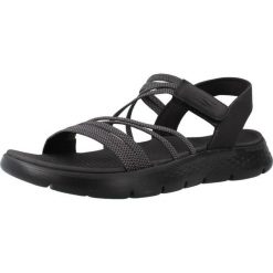 Sandały SKECHERS GO WALK FLEX Czarny. Czarne sandały Skechers, bez wzorów, z syntetyku, bez obcasa, bez zapięcia. Za 204.99 zł.