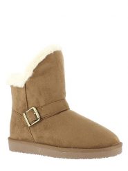ISLAND BOOT Botki zimowe "Coral" w kolorze jasnobrązowym rozmiar: 36. Brązowe botki Island Boot, bez wzorów, z materiału, bez obcasa, na platformie, bez zapięcia. Za 129.57 zł.