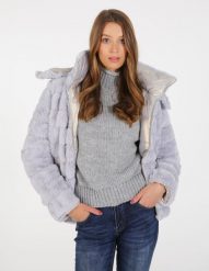 Kurtka dwustronna. Kurtki Unisono, s, bez wzorów, z futra, bez kaptura. Za 399.00 zł.