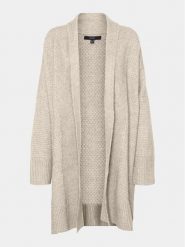 Vero Moda Curve Kardigan 10297283 Beżowy Regular Fit. Brązowe swetry Vero Moda Curve, bez wzorów, z syntetyku, bez ramiączek. Za 159.99 zł.