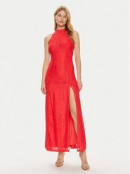 Guess Sukienka letnia W2YK96 K3I20 Czerwony Regular Fit. Czerwone sukienki Guess, xl, z aplikacjami, z syntetyku, bez kołnierzyka, bez ramiączek. Za 379.99 zł.