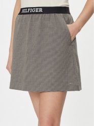Tommy Hilfiger Spódnica mini WW0WW40515 Szary Regular Fit. Szare spódnice Tommy Hilfiger, bez wzorów, z syntetyku, mini. Za 299.99 zł.