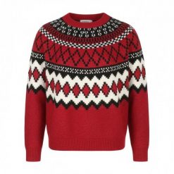 Desigual Jers Buddy damski sweter z półgolfem wzorzysty czerwony XL. Czerwone swetry Desigual, xl, bez wzorów, z elastanu, bez ramiączek. Za 355.99 zł.