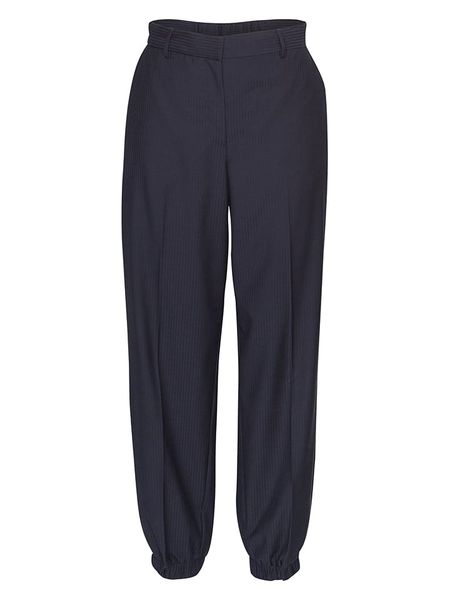 MOSS COPENHAGEN Spodnie w kolorze granatowym rozmiar: S. Niebieskie spodnie materiałowe Moss Copenhagen, bez wzorów, z materiału. Za 135.49 zł.