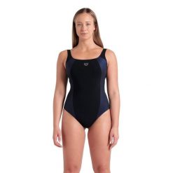 Strój kąpielowy damski jednoczęściowy modelujący basen Arena Bodylift. Czarne stroje jednoczęściowe Arena, bez wzorów, sportowe. Za 259.99 zł.