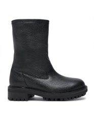 Calvin Klein Botki HW0HW02234 Czarny. Czarne botki Calvin Klein, bez wzorów, ze skóry, bez obcasa, na płaskiej podeszwie, bez zapięcia. Za 469.99 zł.