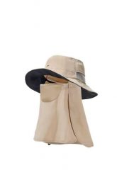 Kapelusz turystyczny Full Protective Brimmed Hat CYY2521FS014. Brązowe kapelusze NATUREHIKE, bez wzorów, z nylonu. Za 179.99 zł.
