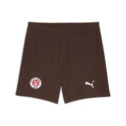 Młodzieżowe szorty FC St. Pauli 25/26 PUMA Espresso Brown White. Biała szorty Puma, bez wzorów, młodzieżowe. Za 329.00 zł.