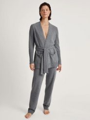 Calida Wełniany kardigan w kolorze szarym rozmiar: M. Szare swetry Calida, m, bez wzorów, z wełny, bez ramiączek. Za 501.57 zł.