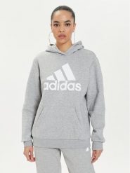 Adidas Bluza Essentials Logo IM0215 Szary Loose Fit. Szare bluzy adidas, xs, bez wzorów, z bawełny, bez kaptura. Za 159.99 zł.