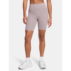 Spodenki treningowe damskie Under Armour Meridian Bike 7in. Szare szorty sportowe Under Armour, bez wzorów, na fitness i siłownię. Za 109.99 zł.