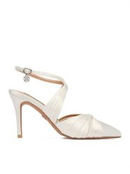 Nine West Szpilki CEO-259-73 02 Écru. Białe szpilki Nine West, bez wzorów, z materiału, bez obcasa, na szpilce, bez zapięcia. Za 249.99 zł.