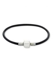 CHARM'S Skórzana bransoletka w kolorze czarnym rozmiar: 18 cm. Czarne bransoletki CHARM'S, srebrne. Za 110.29 zł.