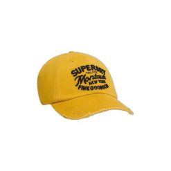 Damska czapka z daszkiem Superdry Vintage Applique. Żółte czapki z daszkiem Superdry, z aplikacjami, sportowe. Za 141.45 zł.