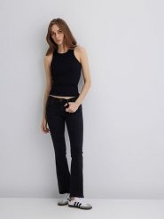 MAVI Dżinsy "Bella" - Flared fit - w kolorze czarnym rozmiar: W29/L32. Czarne jeansy Mavi, l, bez wzorów, klasyczne. Za 169.95 zł.