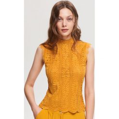 Koronkowa bluzka - Żółty. Bluzki marki Reserved. Za 59.99 zł.