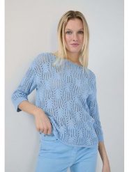 More & More Sweter w kolorze błękitnym rozmiar: 42. Niebieskie swetry More & More, bez wzorów, bez ramiączek. Za 132.98 zł.
