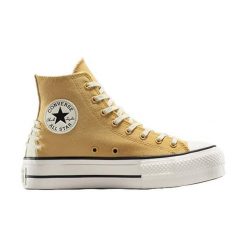 Buty sportowe Converse Chuck Taylor All Star Lift Platform Crafted Laces. Brązowe buty sportowe lifestyle Converse, bez wzorów, retro, bez zapięcia. Za 490.00 zł.