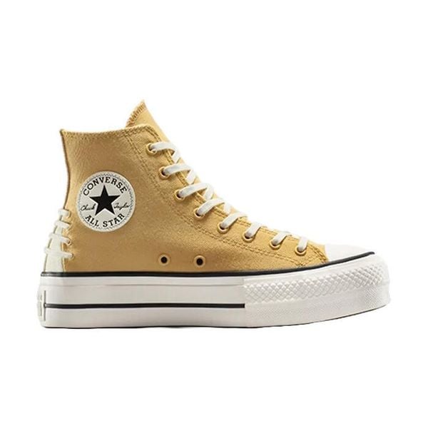 Buty sportowe Converse Chuck Taylor All Star Lift Platform Crafted Laces. Brązowe buty sportowe lifestyle Converse, bez wzorów, retro, bez zapięcia. Za 490.00 zł.