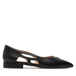 Baleriny Baldowski. Czarne baleriny Baldowski, bez wzorów, bez obcasa, bez zapięcia. Za 749.99 zł.