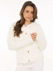 Zwillingsherz Kardigan w kolorze kremowym rozmiar: S/M. Brązowe swetry Zwillingsherz, m, bez wzorów, z bawełny, bez ramiączek. Za 248.27 zł.