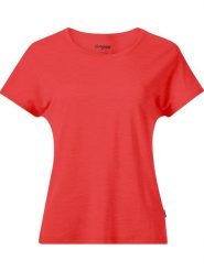 Bergans Koszulka funkcyjna w kolorze koralowym rozmiar: S. Czerwone t-shirty sportowe Bergans, s, bez wzorów, z wełny, bez ramiączek, outdoorowe. Za 231.95 zł.