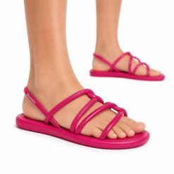 Sandały damskie Ipanema 27135 MEU SOL SANDAL AD. Czerwone sandały Ipanema, bez wzorów, z materiału, eleganckie, bez obcasa, bez zapięcia. Za 69.00 zł.