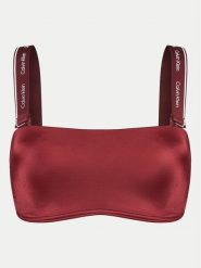 Calvin Klein Swimwear Góra od bikini KW0KW02731 Bordowy. Czerwone bikini Calvin Klein Swimwear, bez wzorów, z syntetyku. Za 199.99 zł.