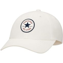 Czapka Converse All Star Patch Baseball Hat, Dla obu płci. Białe czapki z daszkiem Converse, bez wzorów, z poliesteru, retro. Za 190.00 zł.
