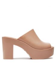 Melissa Klapki Melissa Mule Ad 32233 Beżowy. Brązowe klapki Melissa, bez wzorów, z tworzywa sztucznego, bez obcasa, bez zapięcia. Za 272.00 zł.