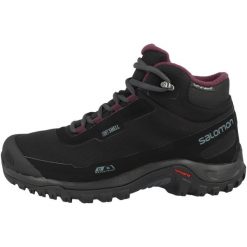 Buty trekkingowe damskie Salomon Shelter CS WP. Czarne buty trekkingowe Salomon, z gumy, bez zapięcia. Za 631.00 zł.