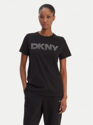 DKNY Sport T-Shirt DP6T1557 Czarny Relaxed Fit. Czarne t-shirty sportowe DKNY Sport, l, bez wzorów, z bawełny, bez ramiączek. Za 219.99 zł.