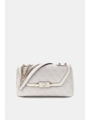 Guess Torebka Lindsey HWSG97 49210 Kremowy. Białe listonoszki Guess, z aplikacjami, ze skóry, bez dodatków. Za 584.99 zł.