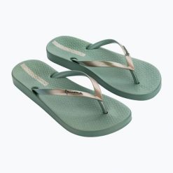 Japonki damskie Ipanema Anat Connect II. Zielone japonki Ipanema, bez wzorów, z materiału, eleganckie. Za 83.99 zł.