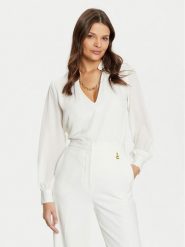 Marciano Guess Bluzka 5RGH05 7142A Biały Regular Fit. Białe bluzki Marciano Guess, z aplikacjami, z syntetyku, bez kołnierzyka, bez ramiączek. Za 329.99 zł.