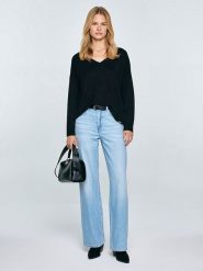 BIG STAR Sweter "Fausti" w kolorze czarnym rozmiar: M. Czarne swetry BIG STAR, m, bez wzorów, retro, bez ramiączek. Za 99.99 zł.